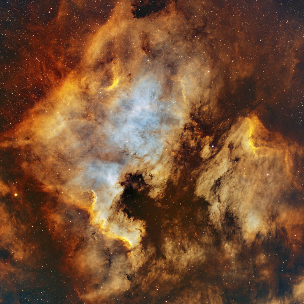 Fotografia astronômica de nebulosa cósmica